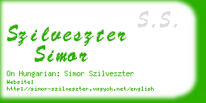 szilveszter simor business card